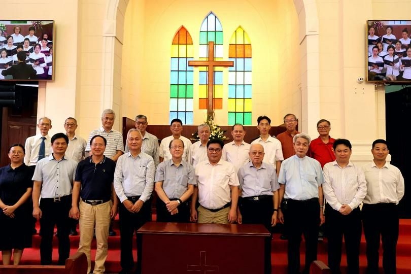 A delegation from the Hong Kong Chinese Christian Churches Union (HKCCCU) visited Shanmian Church in Guangzhou, Guangdong, on September 5, 2023.