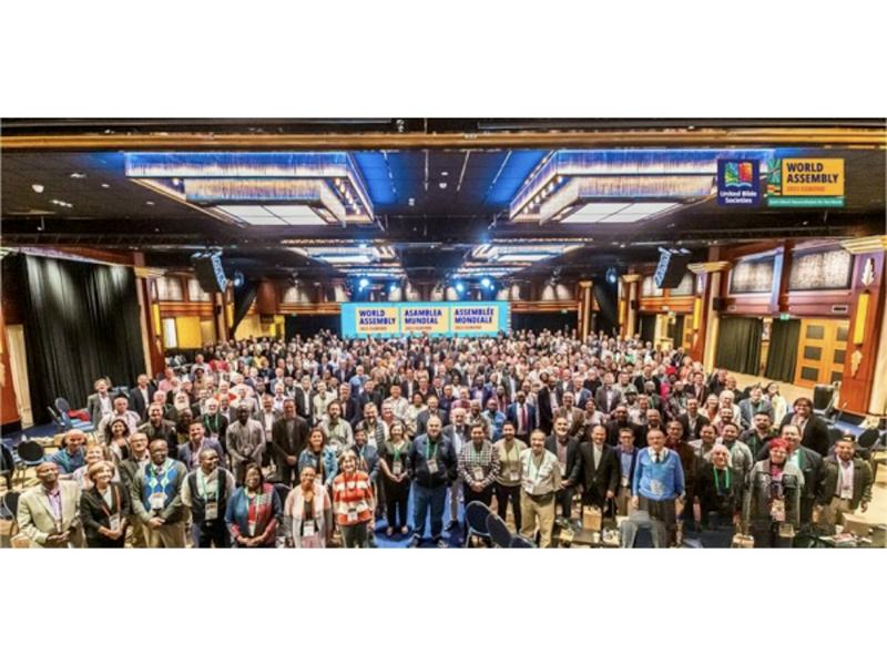 A group photo of the United Bible Societies World Assembly 2023 in the Netherlands from October 12 to 18, 2023.