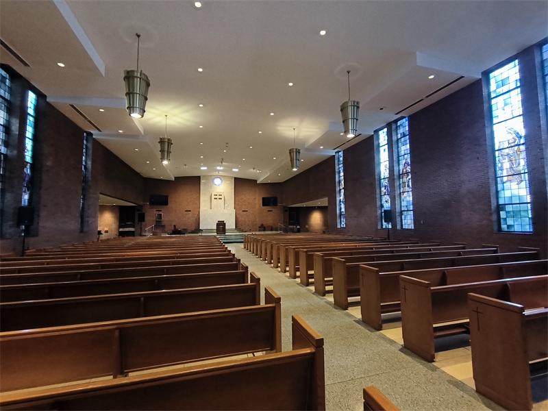 A picture of the internal view of a church