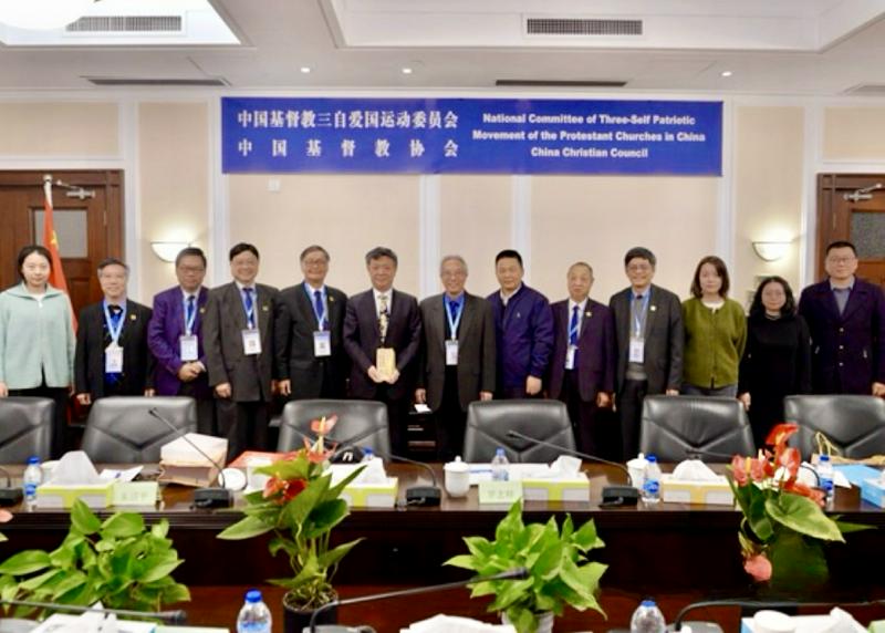 The delegation from the Baptist Convention of Hong Kong visited CCC&TSPM in Shanghai on January 17, 2024.