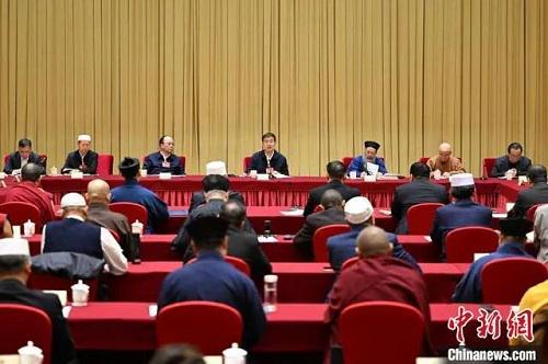 China's top political advisory body held a meeting on “Strengthening Protection and Use of Relics in Sites for Religious Activities” with religious communities nationwide during the second session of the 14th National Committee of the Chinese People's Political Consultative Conference in Beijing on March 7, 2024.