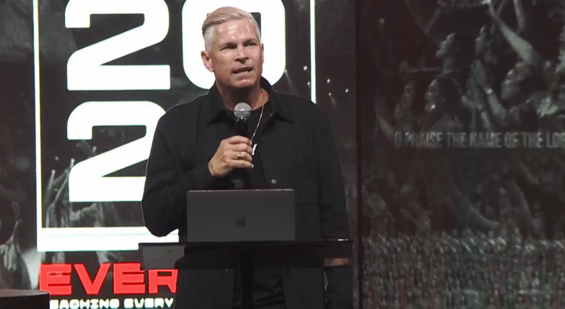 Jean-Luc Trachsel, a Swiss-based evangelist who leads the Europe Shall Be Saved movement, spoke at the general session two of the Everyone Asia 2024 conference at the Sentul International Convention Center, Sentul City, Indonesia, on July 4, 2024.