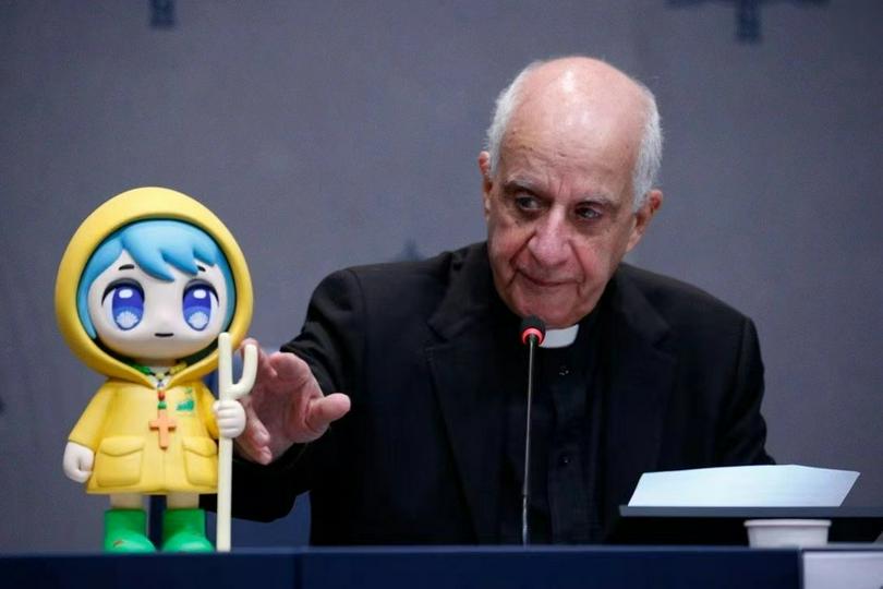 The Vatican mascot 'Luce' was unveiled at a press conference in Rome, Italy, on October 29, 2024.