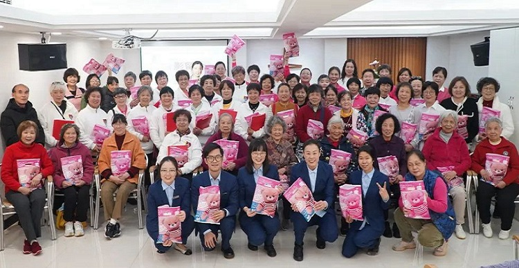 Members of the Church of Our Savior in Guangzhou, Guangdong, took a group picture with gifts in hand after a celebration of International Women's Day held on March 7, 2024.