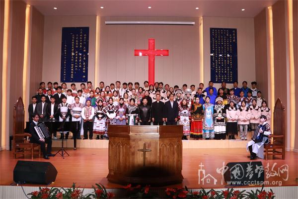 Faculty and students of Guizhou Bible School recited Bible scriptures together in Guiyang City, Guizhou Province on an unknown day in 2024.