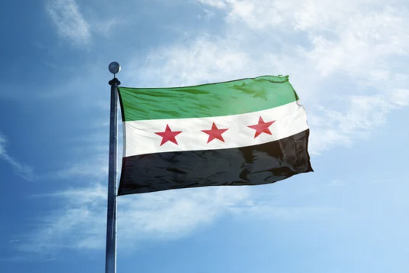 A flag of Syria