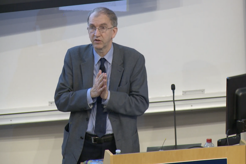 Professor Nicolas Standaert lectured on the 62nd Edward H. Hume Memorial Lecture entitled "Looking at China from the Periphery" at Yale University on an unknown day in 2023.