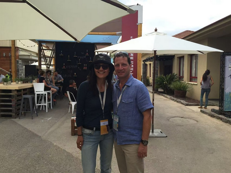 Lisa Tang and a winemaker