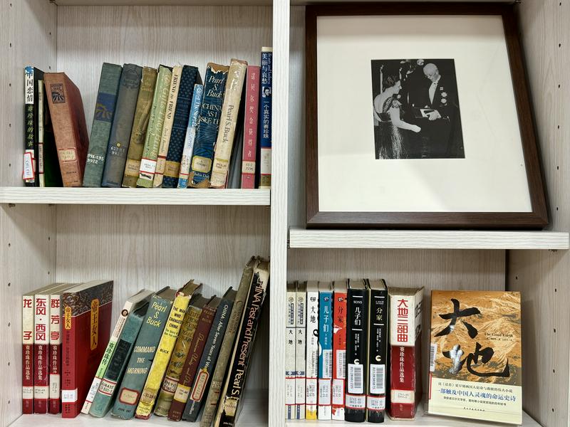 Bilingual editions of Buck’s most iconic works, alongside the historic photograph of her receiving the Nobel Prize in Literature at the Shanghai Library, Shanghai, from June 7 to August 28, 2025