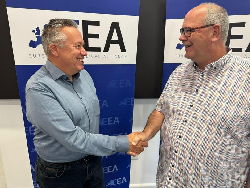 Rev. Dr. Frank Hinkelmann (left) and Andreas Wenzel at the leadership transition meetings in Bar/Montenegro on 17 September 2025.