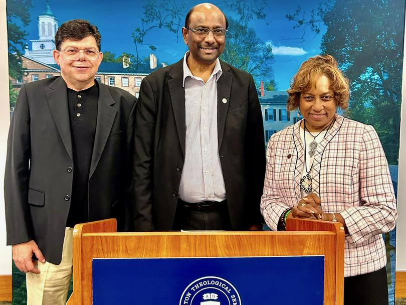 From left: Prof. Raimundo Barreto, from American Baptist Churches USA, Rev. Prof. Dr Jerry Pillay, WCC general secretary, and Rev. Dr Angélique Walker-Smith, WCC President from North America.