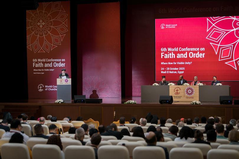 On October 24, 2025, His Holiness Pope Tawadros II of the Coptic Orthodox Church addressed the opening plenary of the World Council of Churches Sixth World Conference on Faith and Order on October 24, 2025, in Wadi El Natrun, Egypt, around the theme “Where now for visible unity?”