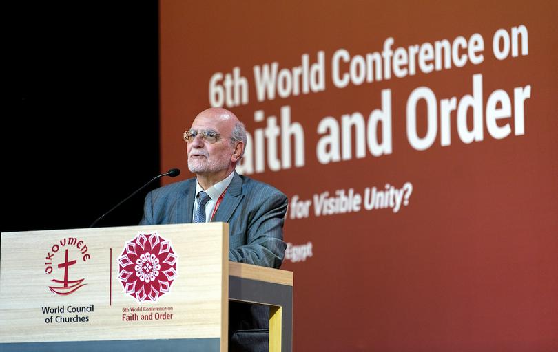 Dr Michel Abs spoke during the World Council of Churches Sixth World Conference on Faith and Order on October 24, 2025. 