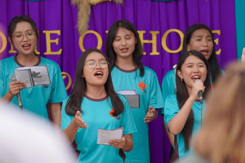 The rescued children performed at the Home of Hope opening ceremony.