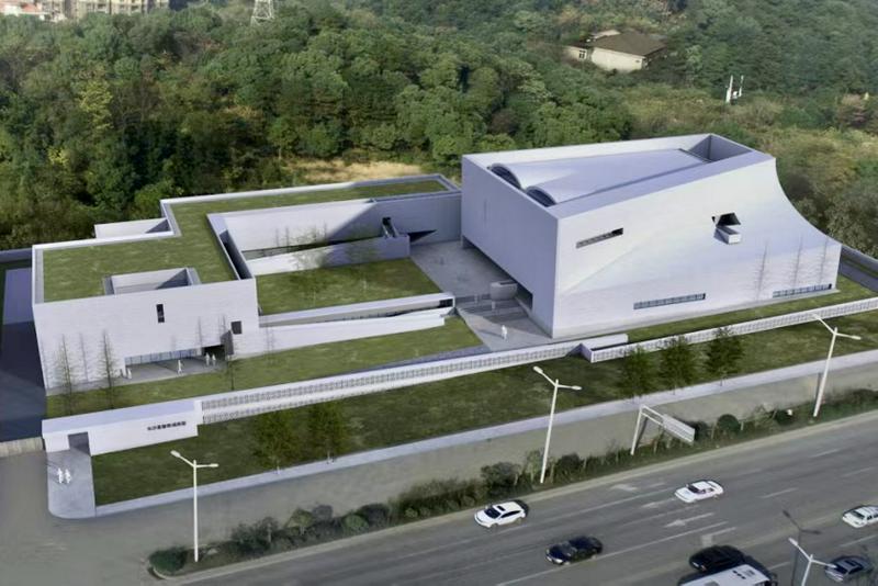 An aerial view of the Chengnan Church in Changsha, Hunan