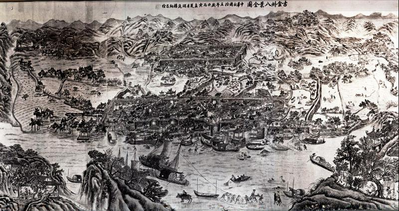 Map of eight views of Old Jinzhou, 1926.