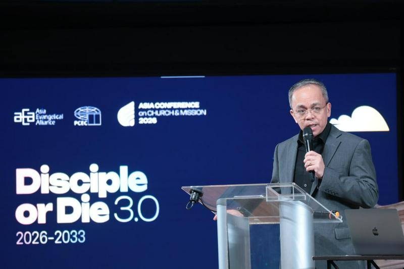 Rev. Dr. Lito Villoria, senior pastor of Greenhills Christian Fellowship (GCF) South Metro, spoke at the opening session of ACCM 2026 at GCF South Metro in Alabang, Metro Manila, June 9.