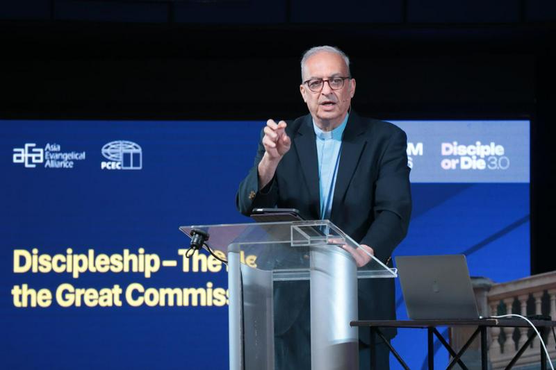 Botrus Mansour, secretary general of the WEA, spoke at the opening session of ACCM 2026 at GCF South Metro in Alabang, Metro Manila, June 9.