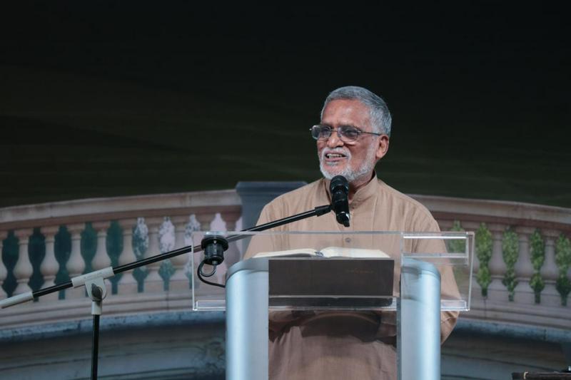 Rev. C. B. Samuel spoke during the Biblical reflection session at the Asia Conference on Church and Mission 2026, held at GCF South Metro in Alabang, Metro Manila, Philippines, on June 10, 2026.