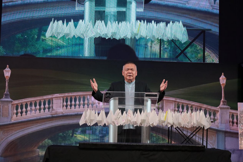 Bambang Budijanto, general secretary of the Asia Evangelical Alliance, led a prayer of blessings at the closing session of ACCM 2026 at GCF South Metro in Alabang, Metro Manila, June 11, 2026.