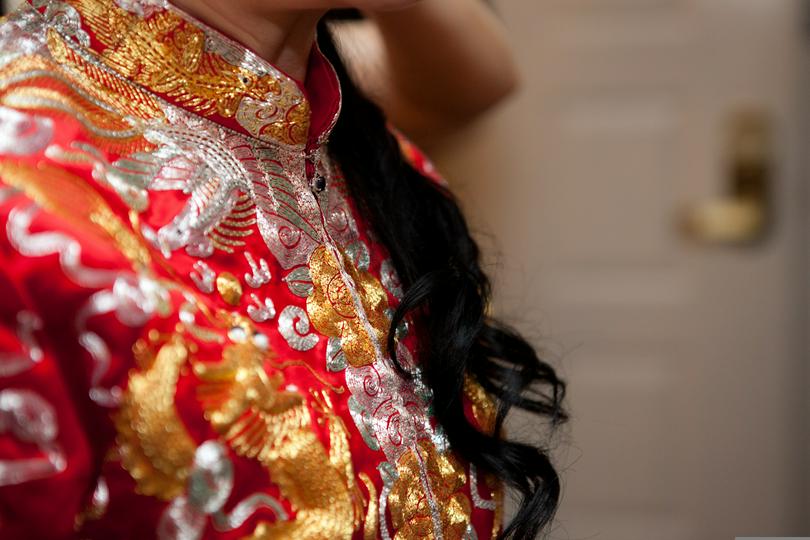 A Chinese wedding dress