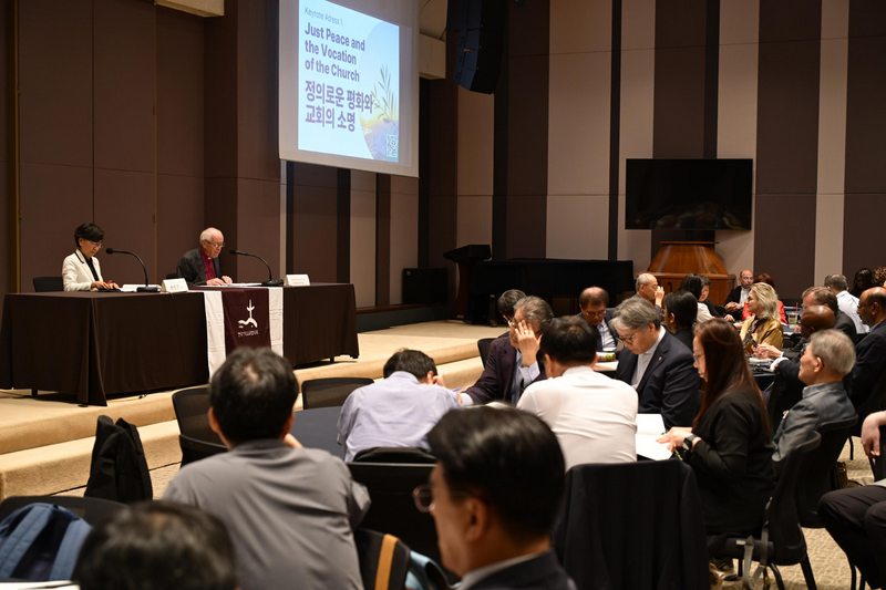 Bishop emeritus Dr Jonas Jonson delivering a keynote address “Just Peace and the Vocation of the Church” at the International Ecumenical Peace Convocation held in Seoul, Republic of Korea on 9-13 September 2026. 