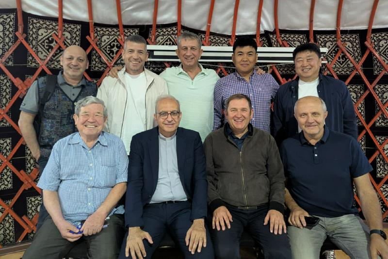 Rev. Botrus Mansour meeting Secretary Generals of Central Asia Evangelical Alliance