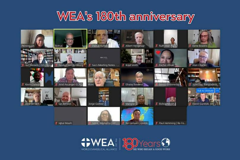 Screenshot of the 180th Anniversary Celebration Zoom webinar