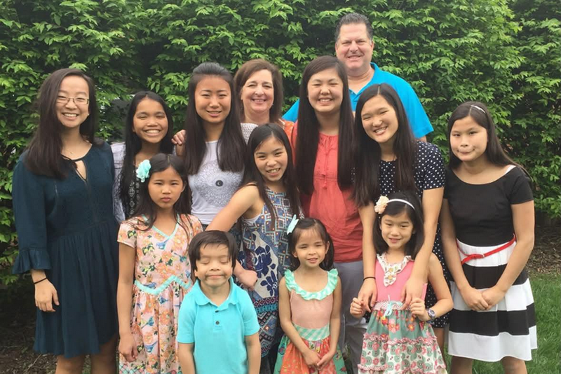 From 1998 to 2016, Maggie and David Weik went from being a couple to a family of thirteen.