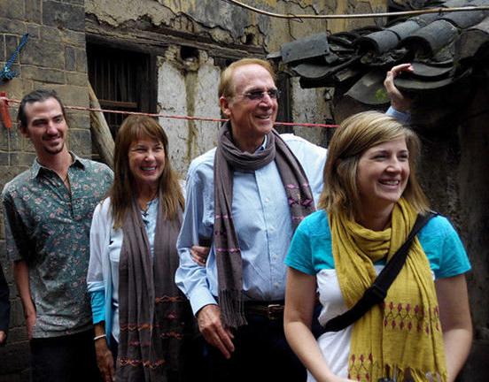 Stephen Pollard with his family