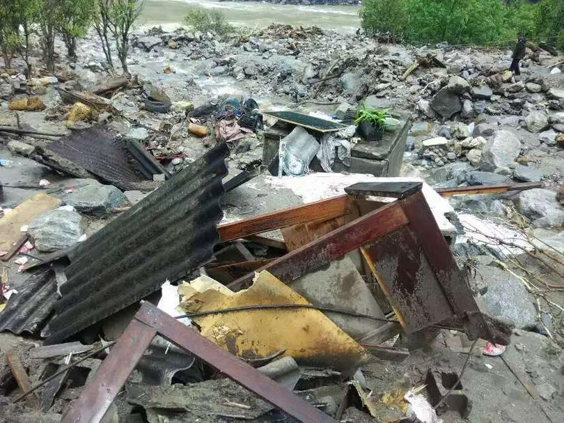 The disaster-stricken area in Fugong