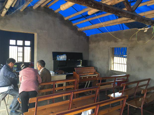 The temporary gathering place