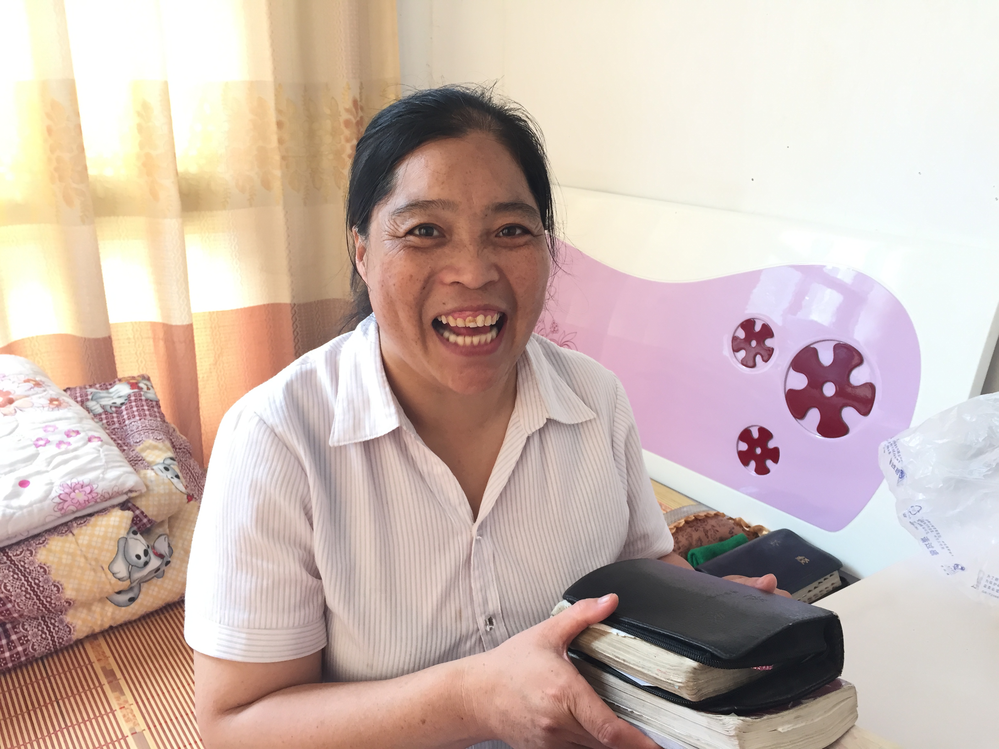 A local preacher Sister Wang preaches sermons for consecutive 42 days with a little subsidy in Henan, July 2016.