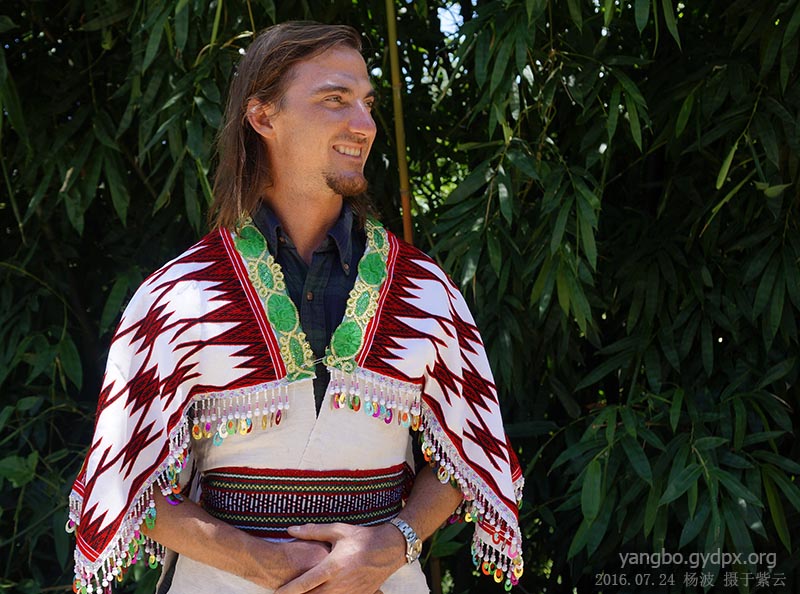 Blake in the traditional Miao Clothing (Photo provided to CCD)