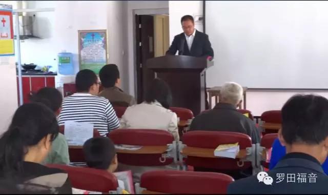 The Sunday service in the current church