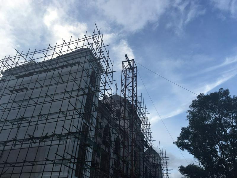 Zion Church being reconstructed