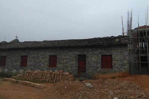 A rural Church under building