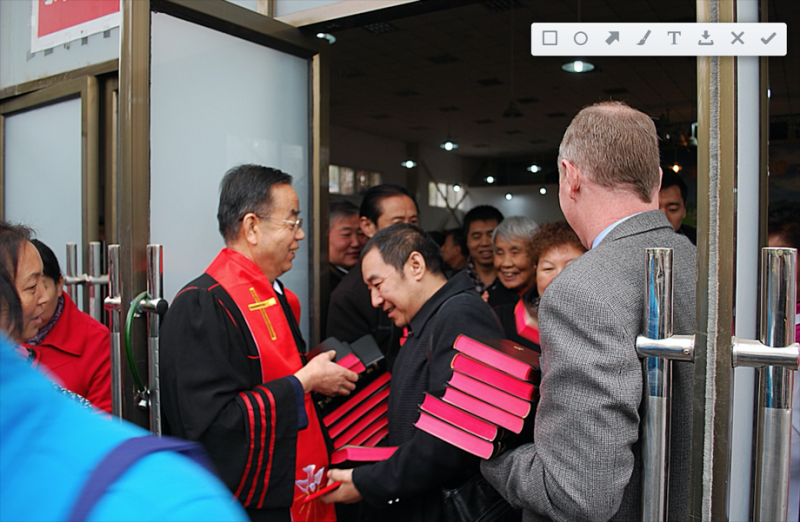 The Gideons International Presents Bible to the belivers