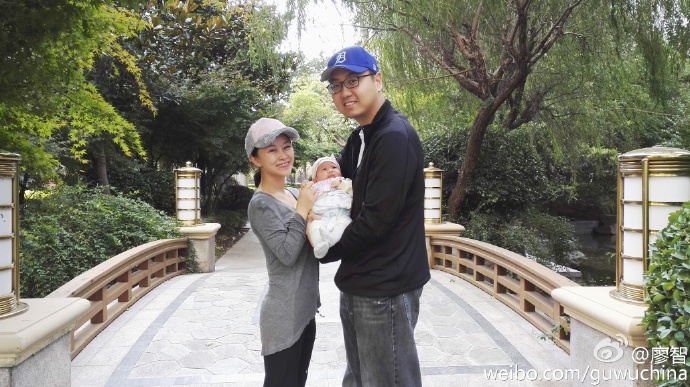 Liao Zhi gave birth to a girl baby in Sept. after having married a Christian