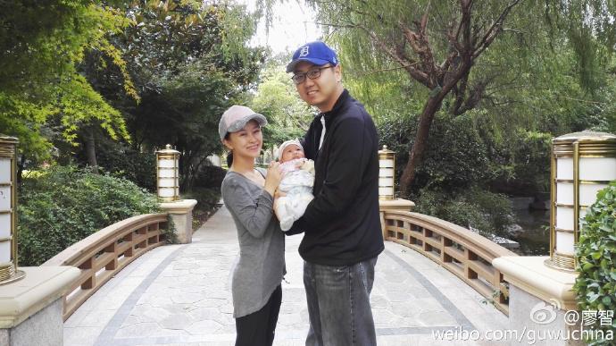 Liao Zhi gave birth to a girl baby in Sept. after having married a Christian