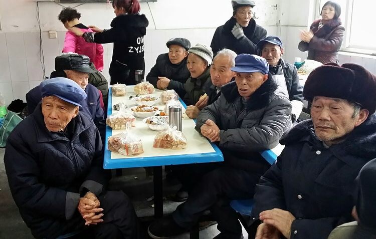 The elderly people in a church nursing home 