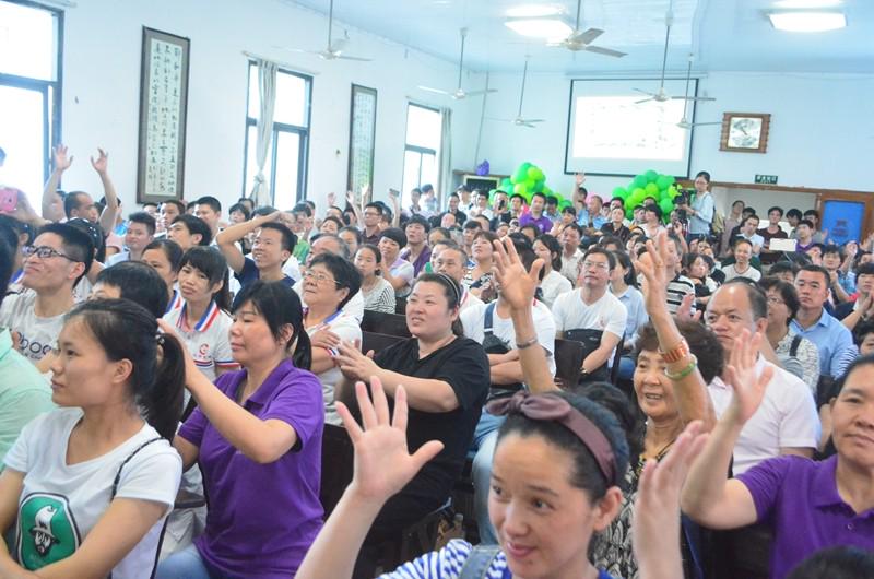 The members of the Ephphatha Fellowship attended a church service with other believers