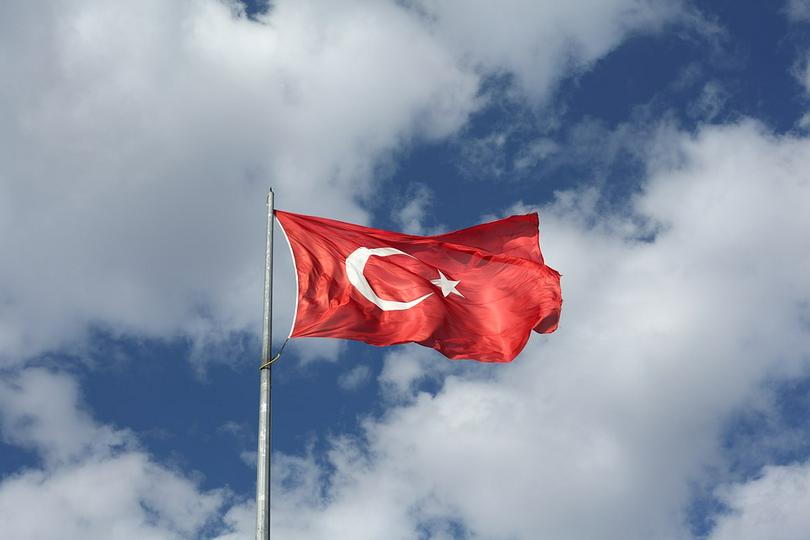 The national flag of Türkiye