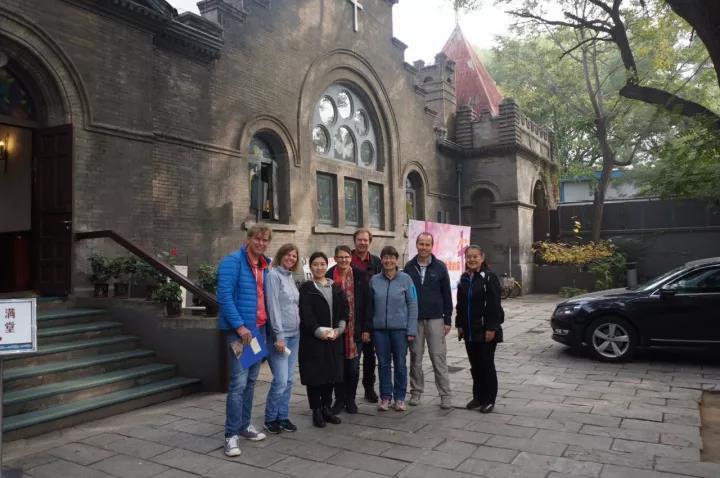 A six-person delegation of the Bavaria YMCA of Germany visited Beijing Chongwenmen Church on October 27, 2017.