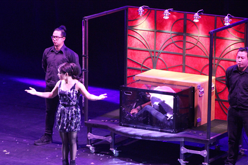 The magic of appearing and disappearing of a live person