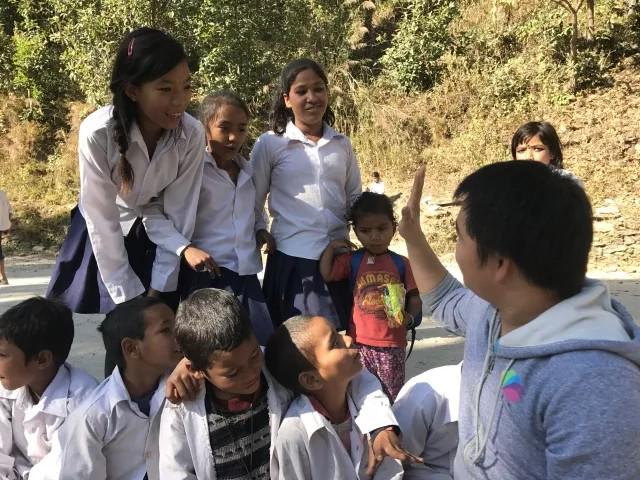 The students in Nepal 