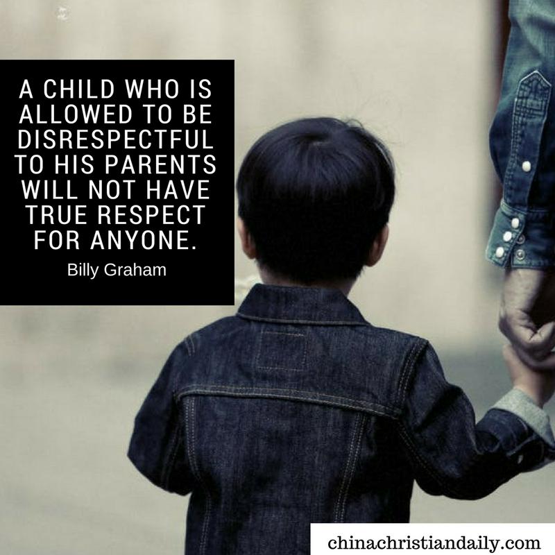 A child who is allowed to be disrespectful to his parents will not have true respect for anyone.