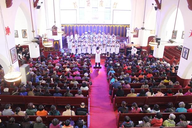 Nanjing Mochou Lu Church held the Palm Sunday service on March 25, 2018. 