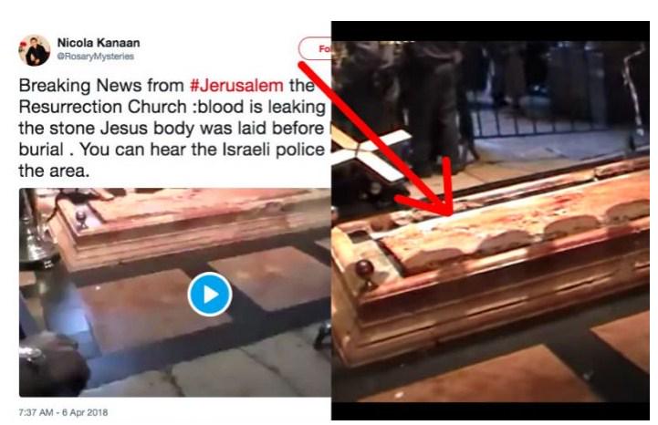 Is Blood Currently Leaking Miraculously in a Jerusalem Church?