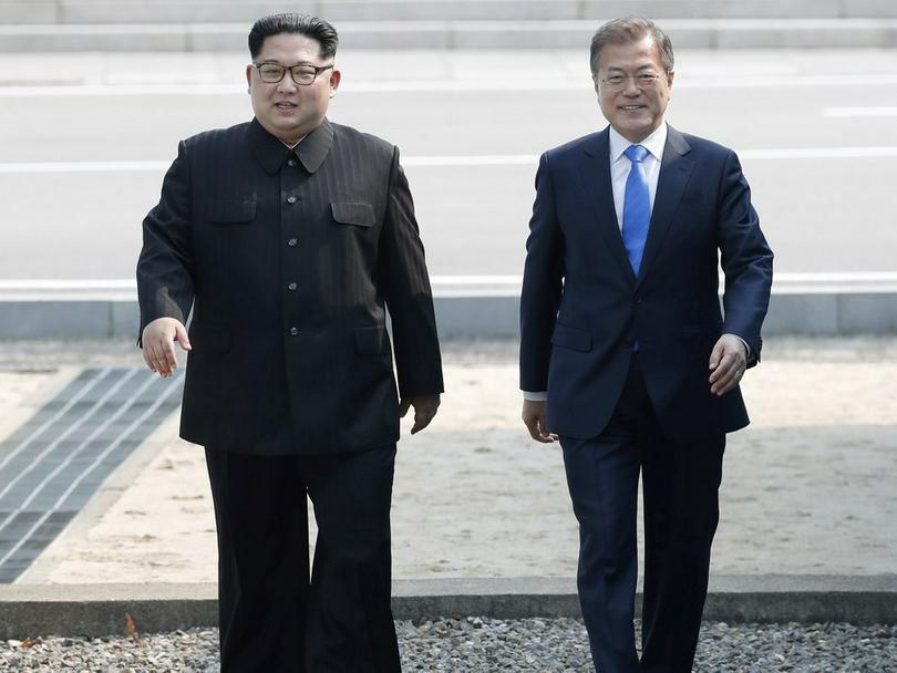 North Korean Leader Kim Jong-Un and South Korean President Moon Jae-in